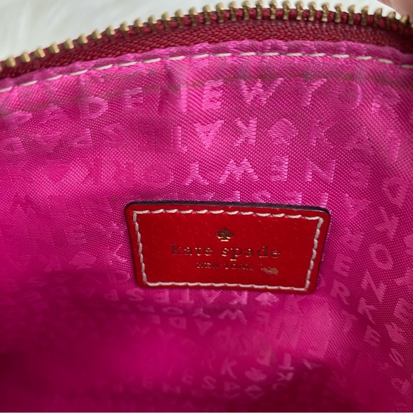 Kate Spade Red Pebbled Leather Clutch/Wallet - Picture 5 of 6